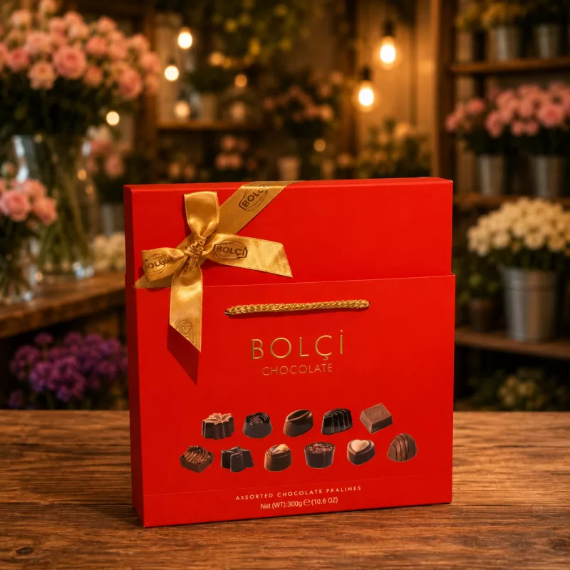 Bolci Premium Kırmızı Çikolata Çantalı