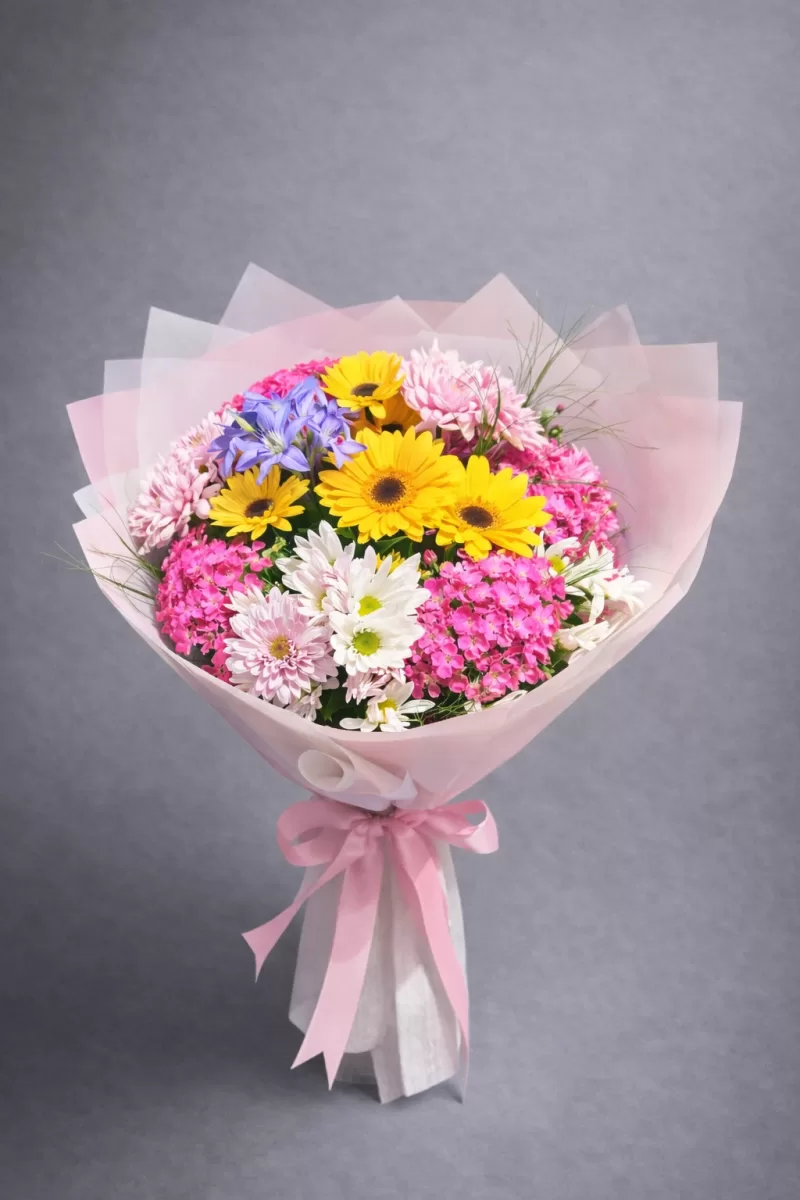 Gerbera ve Papatya Karışık Buketi