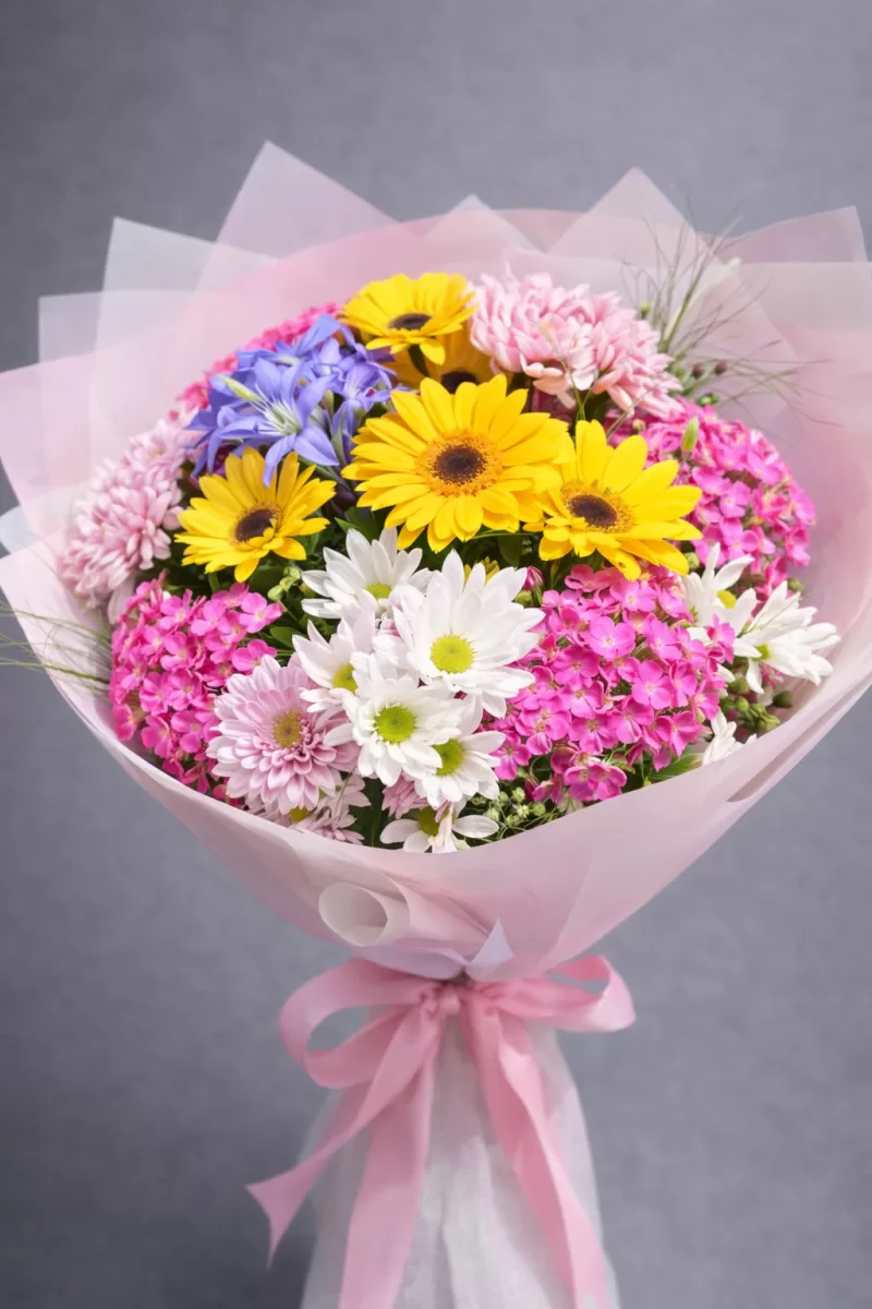 Gerbera ve Papatya Karışık Buketi