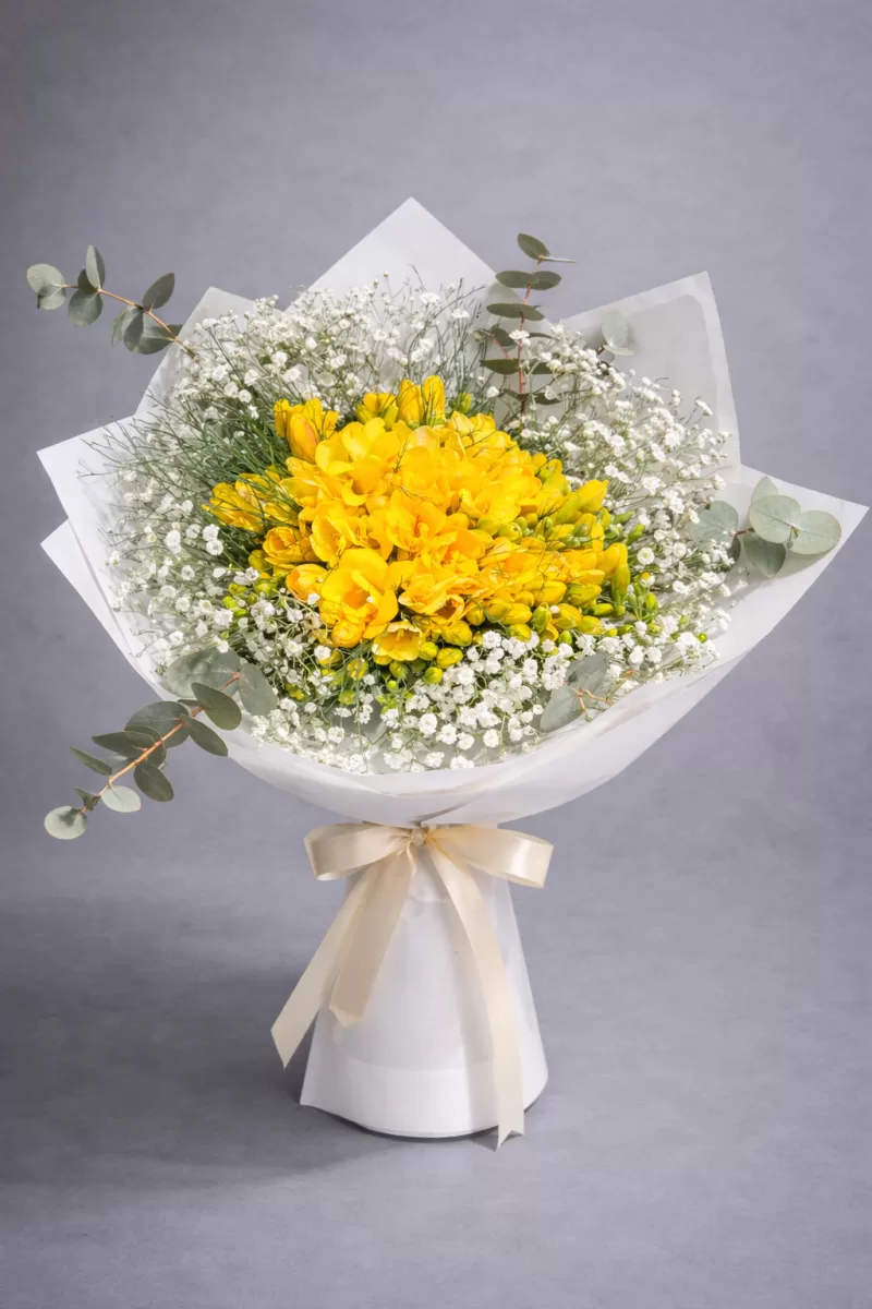 Sarı Frezya Buketi