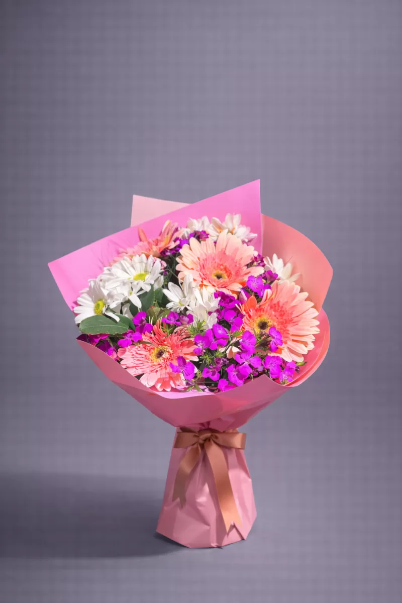 Gerbera ve Papatya Çiçek Buketi