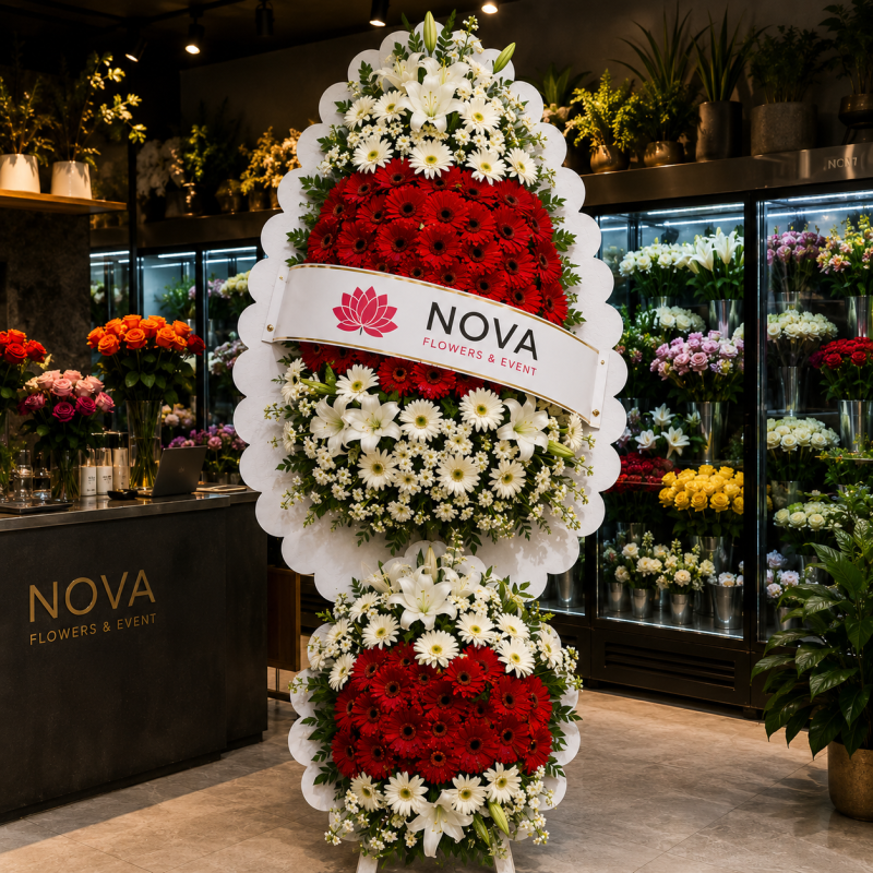 Nova VIP İki Katlı Açılış ve Kutlama Çelengi