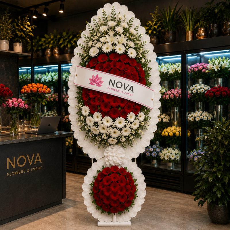Nova VIP Çift Katlı Kutlama Çelengi