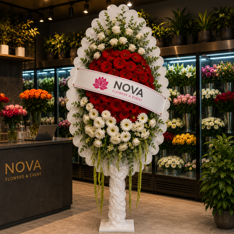 Nova White Rose Açılış ve Kutlama Çelengi